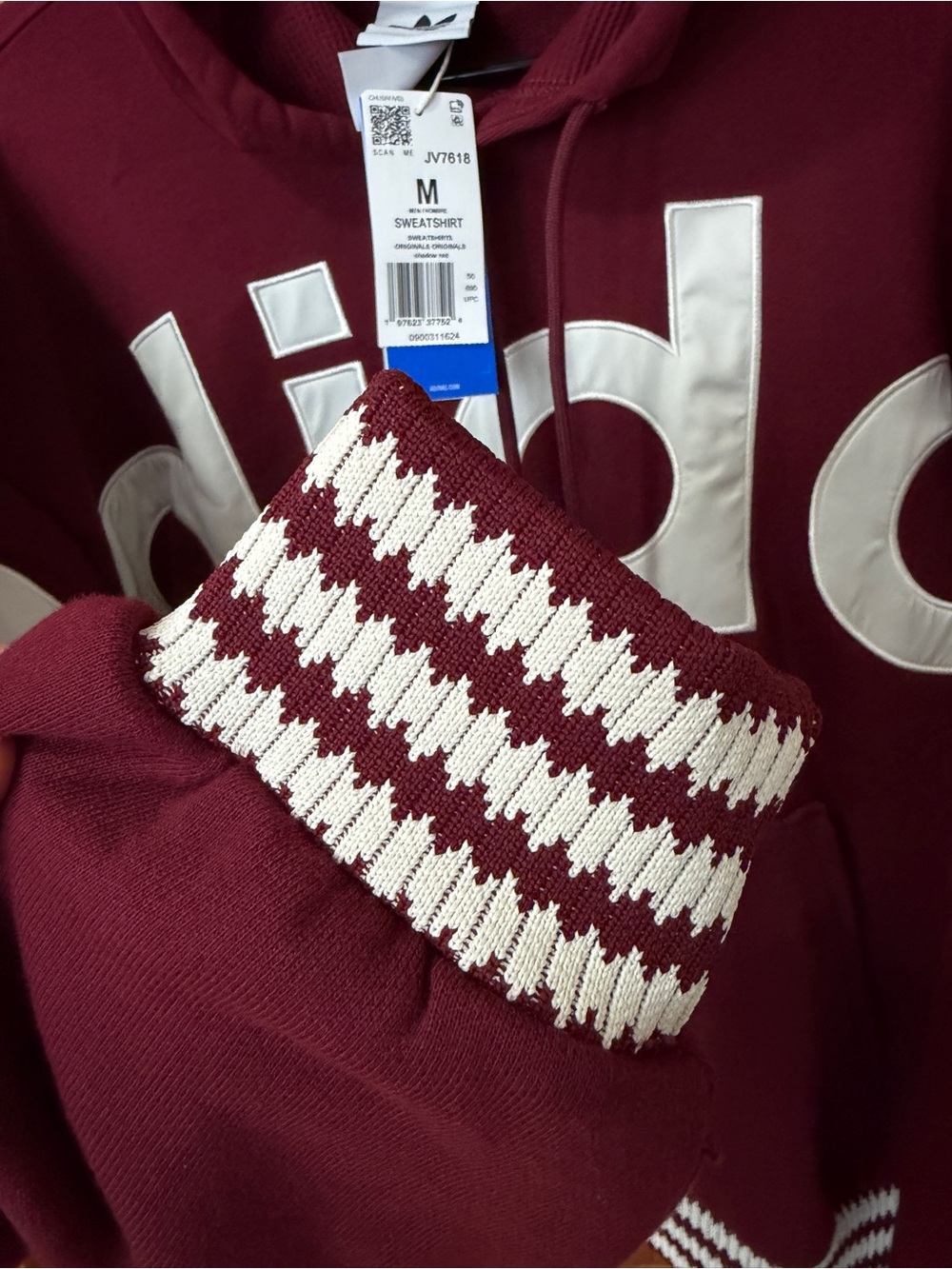 Adidas Men’s Maroon Logo Hoodie - Picture 2 of 7
